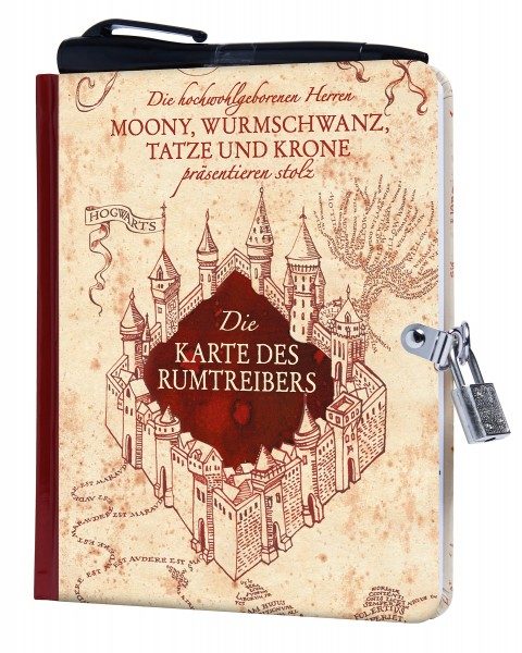 Harry Potter - Die Karte des Rumtreibers - Tagebuch mit Schloss