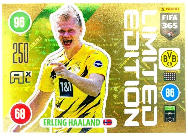 Panini FIFA 365 Adrenalyn XL 2021 Kollektion – LE-Card Erling Haaland Vorne