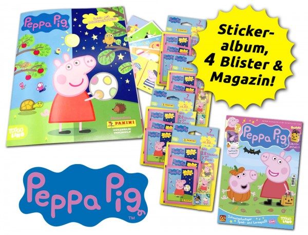 Peppa Pig - Spiele mit Gegensätzen - Sticker & Cards - Fan-Bundle