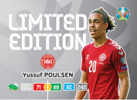 UEFA Euro 2020 Adrenalyn XL Limited Edition Card Yussuf Poulsen